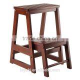 2 Tier Beech Wood Fold Step Stool New Design Folding Stool Wholesale thumbnail-2