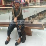Old man statue character for mall