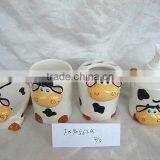 Cute Cow Ceramic Bathroom Set for Kids thumbnail-1