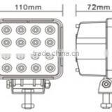 151534 CE RoHS 48W 16 Led Waterproof PMMA Stainless Steel Working Lamp thumbnail-2