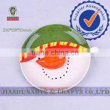 Snowman Head Model Ceramic Food Divider Plate thumbnail-1