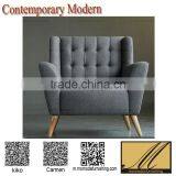 Cheap Coffee Color PU Artificial Leather Fabric Tub Chair Leisure Coffee Shop Hotel Room Chair Set thumbnail-1