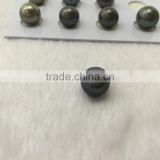 Wholesale 10-11mm AAA Black Half Drilled Loose tahitian pearl