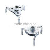 3 Jaw Oil Filter Wrench With 1/2" Adaptor,(3 Legs) Chrome thumbnail-1