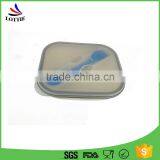 Hot Selling Food Grade Heat Insulation Non-toxic Portable Collapsible Silicone Lunch Box thumbnail-3