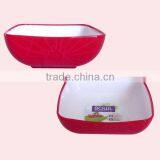 Small Size Square Dark Fringe Fruit Dish Salad Bowl thumbnail-1