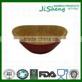 FDA Approved Food Safe Bamboo Salad Bowl With Painted thumbnail-1