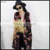 Fully Lined Open Front Fashion Multicolor Faux Fur Vest thumbnail-1