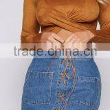 Long Sleeve Wrap Sexy Top Latest Design Women Fancy Saree Blouse Designs thumbnail-3