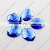 sapphire color leaf shape flat back natural stone for decorative jewelry