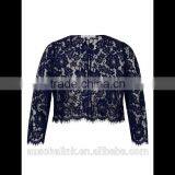 Best Selling Women Spring Fashion Blue Lace Jacket OEM Service thumbnail-4