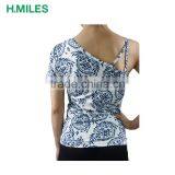 Fitness Wear Quick Dry Women Sexy One Shoulder Design Ladies Sport Top thumbnail-3