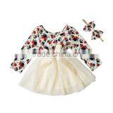 2017 Baby Girl Party Dress Children Frocks Designs Long Sleeve Spring Design thumbnail-4