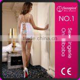 Beautiful White Bridal Lingerie Sexy Hot Transparent With Hole in the Back thumbnail-2