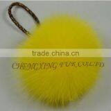 CX-P-23A Genuine Fox Fur Pendant Fur Ball Key Chain Key Ring~ MIXED COLOUR thumbnail-6