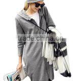 Plus Size Long Sleeve Loose Hoodie Coat Women Hooded Jacket Wholesale thumbnail-2
