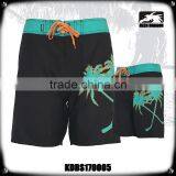 Contrast Waistband Trending Cheap Black Shorts With Custom Logo Sublimation thumbnail-1