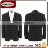 Casual Mens Formal Smooth Business Black 2-Button Suits thumbnail-1