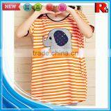 China 100% Cotton Soft Stripe Custom Wholesale Formal Dresses for Pregnant Women thumbnail-3