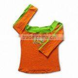Long-sleeved Women's T-shirt, Made of 100% Cotton Material and Various Colors Available thumbnail-1