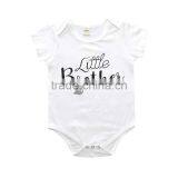 S17520A 2017 Summer White Baby Clothes Letter Printed Romper thumbnail-2