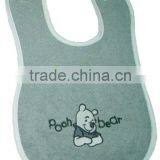 100% Cotton Towel Baby Chin Bibs (White & Embroidery Designs) thumbnail-2