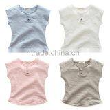 Wholesale Summer Cotton Short Sleeves Boys Kids Round Neck T-shirt thumbnail-1