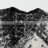 Ladies Cashmere Cotton Knitted Plaid Poncho With High Quality thumbnail-4