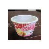 250ml White Disposable Ice Cream Cups Eco Friendly For Salad PET