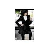 Korea Spring Black Stylish Double Breasted Jacket/Coat