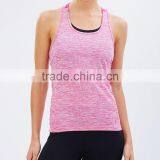 2016 OEM New Design Young Stripe Sleeveless Women Sport Tank Top