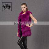 Hot Selling of Winter Warm Real Fox Fur Purple Women Vest thumbnail-4