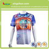 Round Neck 100% Polyester Wholesale Customize Scrawl Dye Sublimation Printing Tee Shirts thumbnail-1