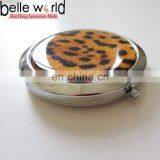 Cute Leopard Printed Metal Round Small Mirror thumbnail-3