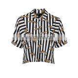 2016 Fashion Chic Striped Dolman Top Women Clothing thumbnail-5