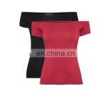 Wholesale Off Shoulder Tunic Tops Fashion Design Red Ladies Blouses & Tops thumbnail-6