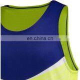 Dark Blue/ Fluo Green Mens Sports Tank Tops/ Newest Design 2015 Running Mens Tank Top thumbnail-3