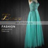 2016 Wholesale Popular Sweetheart Beaded Tull Net Evening Dress for Ladies thumbnail-2