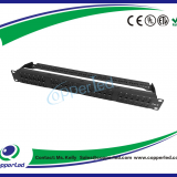 UTP Cat.6 1U 48Port Patch panel with back bar with dust-proof cover