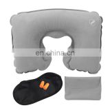 Amazon Hot Sale High Quality Custom U Shape Inflatable Travel Neck Pillow