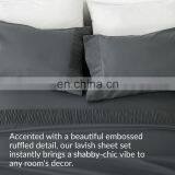 Naturelife Luxury Comfortable Full Size Fitted Solid Color Embossed Bed Sheet thumbnail-4