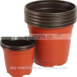 cheap plastic double colour flower pot