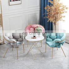 Simple Modern Marble Leisure Table And Chair Light Luxury Single Chair Nail Clothing Store American Chair thumbnail-4
