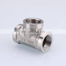 Super Whole Male Female Ttraight Nipple Stainless Steel 201 Threaded T Pipe Fitting thumbnail-4