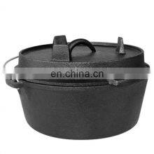 China Cast Iron Camping Pot With Black Surface and Handle thumbnail-5