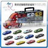 Mini Qute 12 in 1 Kids Die Cast Pull Back Alloy Container Truck Vehicle Model Car Educational Toy NO.MQ 500