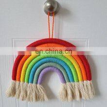 Best Seller Macrame Rainbow Wall Hanging Home Decoration Boho Room Decor Kids Nursery Room Decor thumbnail-3
