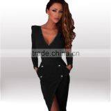 Spring Casual Dress Womans Fashion Dress Long Sleeves Evening Dress thumbnail-4