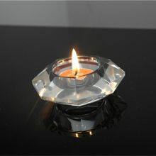 Wholesale Clear K9 Wedding Decoration Crystal Candelabra Etched Round Votive Glass Candle Holder For Home Decoration thumbnail-3