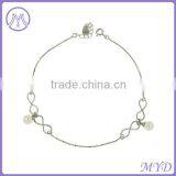 Fashion Jewelry High Quality 925 Sterling Silver Jingle Bell Fancy Girls Charm Anklet thumbnail-5